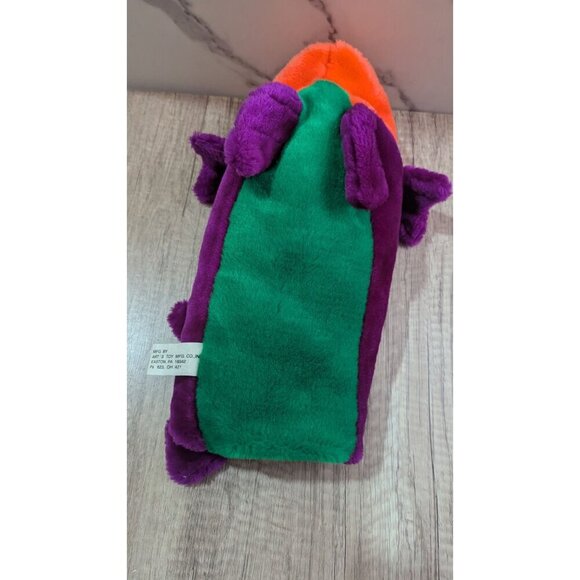 vtg Plush Fish Hand Puppet Stuffed Toy Purple Orange Green Pretend Play 16 VBS - Picture 5 of 8